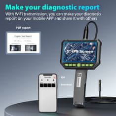 Inskam Endoskop G52 s 5" displejom, 5,5 mm sondou, 1080p, duálnou kamerou, 10 m kábel