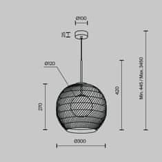 MAYTONI MAYTONI Závesné svietidlo CANE G9x1 28W MOD204PL-01B1