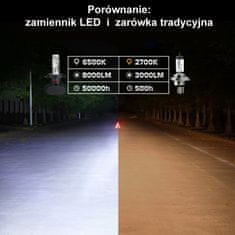 motoLEDy HB5 LED žiarovka 9007 12-24V CANBUS, 2 ks, 12000lm
