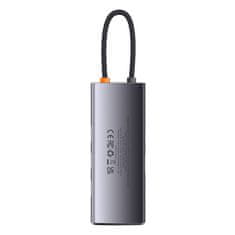 BASEUS Rozbočovač 6w1 Baseus Metal Gleam Series, USB-C do 3x USB 3.0 + HDMI + USB-C PD + VGA