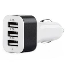 AMIO Autonabíjačka 3x USB biela pch-03 amio-01027