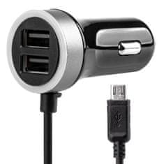 AMIO Nabíjačka do auta pch pro-01 microusb + 2x usb 2.4a 12v 24v amio-02056