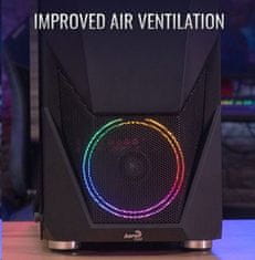 Aerocool Zauron, skriňa Mid Tower, bez zdroja, ATX, 2xUSB 2.0, 2xUSB 3.0, čierna, RGB