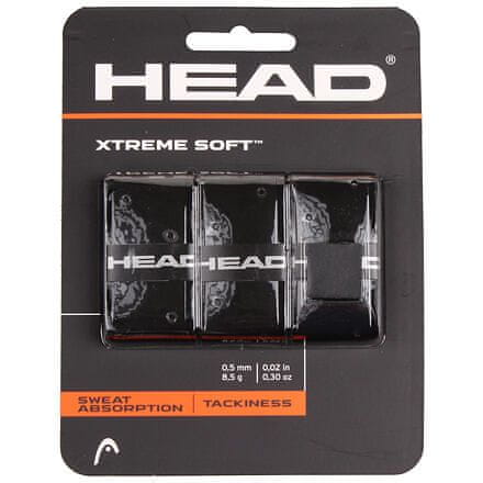 Head XtremeSoft 3 overgrip omotávka hr. 0,5 mm čierna balenie 3 ks