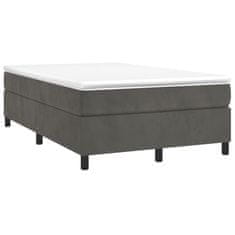 Petromila vidaXL Boxspring posteľ s matracom, tmavosivá 120x190 cm, zamat