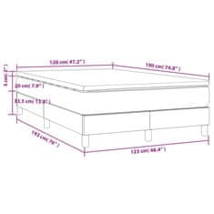 Petromila vidaXL Boxspring posteľ s matracom bledosivá 120x190 cm látka