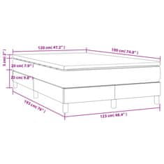 Petromila vidaXL Boxspring posteľ s matracom, ružová 120x190 cm, zamat