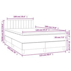 Petromila vidaXL Boxspring posteľ s matracom a LED, čierna 120x190 cm, zamat