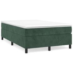 Petromila vidaXL Boxspring posteľ s matracom, tmavozelená 120x190cm, zamat