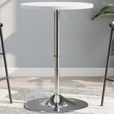 Petromila vidaXL Barový stôl biely 50x50x90 cm kompozitné drevo a chrómov. oceľ