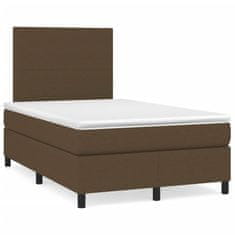 shumee Boxspring posteľ s matracom a LED tmavohnedá 120x190 cm látka