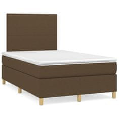 shumee Boxspring posteľ s matracom tmavohnedá 120x190 cm látka