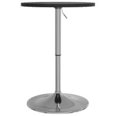 Petromila vidaXL Barový stôl čierny 50x50x90 cm kompozitné drevo a chrómov. oceľ
