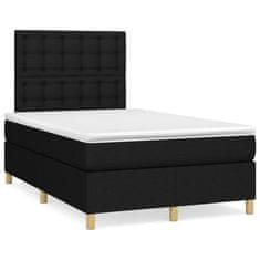 Petromila vidaXL Boxspring posteľ s matracom a LED, čierna 120x190 cm, látka