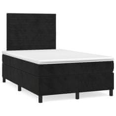 shumee Boxspring posteľ s matracom čierna 120x190 cm zamat