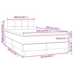 Petromila vidaXL Boxspring posteľ s matracom a LED, ružová 120x190 cm, zamat