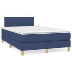 shumee Boxspring posteľ s matracom a LED modrá 120x190 cm látka