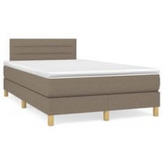 shumee Boxspring posteľ s matracom sivohnedá 120x190 cm látka