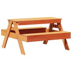 Petromila vidaXL Piknikový stôl pre deti voskový 88x97x52 cm borovicový masív