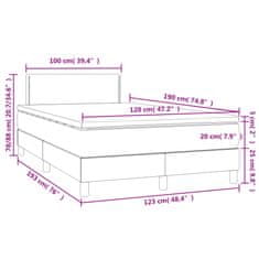 Petromila vidaXL Boxspring posteľ s matracom a LED, čierna 120x190 cm, zamat