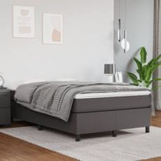 Petromila vidaXL Boxspring posteľ s matracom sivá 120x190 cm umelá koža