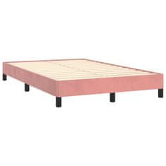 Petromila vidaXL Boxspring posteľ s matracom a LED, ružová 120x190 cm, zamat