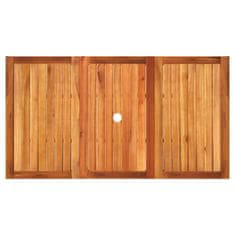 Petromila vidaXL Záhradný stôl čierny 140x80x75 cm polyratan akáciové drevo