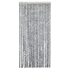 Vidaxl Záves proti hmyzu, sivo čierno biely 100x220 cm, ženilka