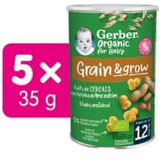 Gerber Organic chrumky arašidové 5x35 g