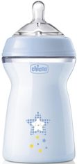 Chicco Fľaša dojčenská Natural Feeling 330 ml chlapec 6m+