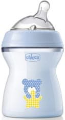 Chicco Fľaša dojčenská Natural Feeling 250 ml chlapec 2m+