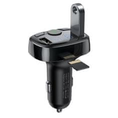 shumee Bluetooth FM transmitter TF SD karta nabíjačka do auta 2x USB čierna