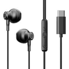 shumee Headset, slúchadlá do uší, USB-C, kábel 1,2 m, čierna