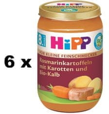 HiPP Malý Gurmán BIO Rozmarínové zemiaky s mrkvou a teľacím mäsom od 8. mesiaca, 6 x 220 g