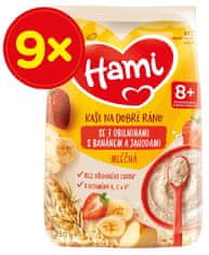 Hami mliečna kaša so 7 obilninami s banánom a jahodami 9x210g