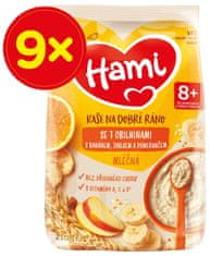 Hami mliečna kaša so 7 obilninami s banánom, jablkom a pomarančom 9x210g