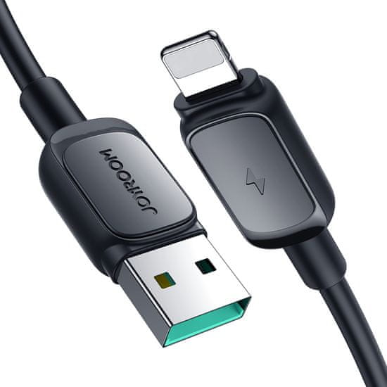 shumee Kábel pre iPhone Lightning - USB 2.4A 1.2m čierny