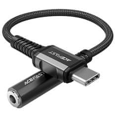 shumee AUX USB-C na 3,5 mm mini jack 18 cm audio adaptér pre slúchadlá čierny