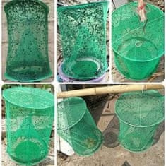 HOME & MARKER® Závesná sieť a pasca na chytanie hmyzu s nádobou do exteriéru bez toxínov (zelená farba, 33 x 24 cm) | INSECTA