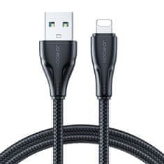 shumee Kábel pre iPhone série Surpass USB - Lightning 2.4A 2m čierny