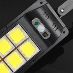 Vergionic  4064 Pouličné osvetlenie solárne LED COB, IP55, 2,5 W, 500 lm, 1800 mAh, čierne