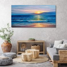 COLORAY.SK Obraz Canvas Ocean Sea Waves Coast 140x70 cm