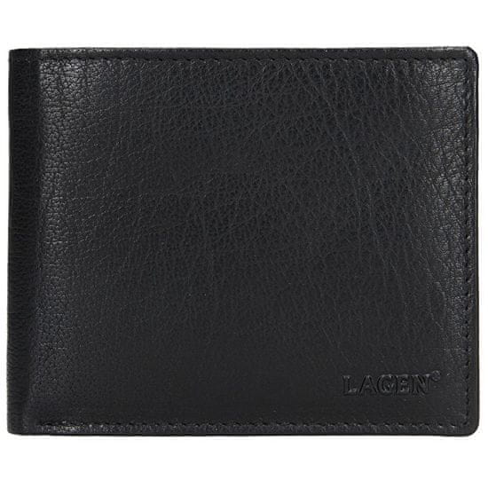 Lagen Pánska kožená peňaženka W-8154 BLK