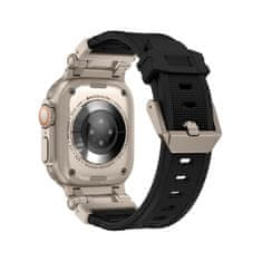 Tech-protect Delta Pro remienok na Apple Watch 42/44/45/49mm, black / titanium