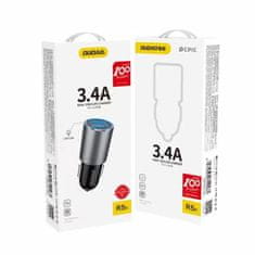 shumee Autonabíjačka R5s s podsvietením 2x USB 3.4A, šedá