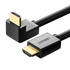 shumee HDMI 4K kábel so zahnutou zástrčkou, 2m, čierny