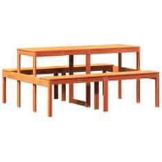 Petromila vidaXL Piknikový stôl voskový hnedý 160x134x75 cm borovicový masív