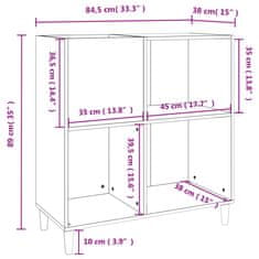 Vidaxl Skrinka na platne dub sonoma 84,5x38x89 cm kompozitné drevo