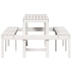 Petromila vidaXL Piknikový stôl biely 160x134x75 cm borovicový masív