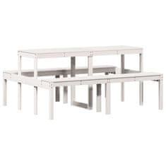Petromila vidaXL Piknikový stôl biely 160x134x75 cm borovicový masív